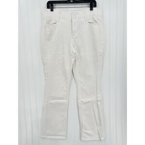Apt 9 Jeans Womens 12 Bootcut Tummy Control White Stretch Denim Comfort Preppy